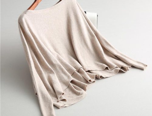 Irregular length pullover casual cashmere sweater