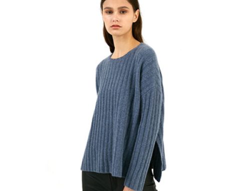 Winter loose round neck thick chunky knitwear